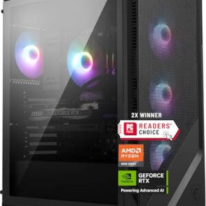 MSI Codex Z2 Gaming Desktop: AMD R7-8700F, GeForce RTX 5070, 32GB DDR5, 2TB m.2 NVMe SSD, USB Type-C, VR-Ready, Windows 11 Home : A8NVP-436US